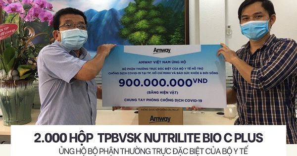 Amway Việt Nam ủng hộ các sản phẩm chăm sóc sức khỏe và thiết yếu đến tuyến đầu chống dịch