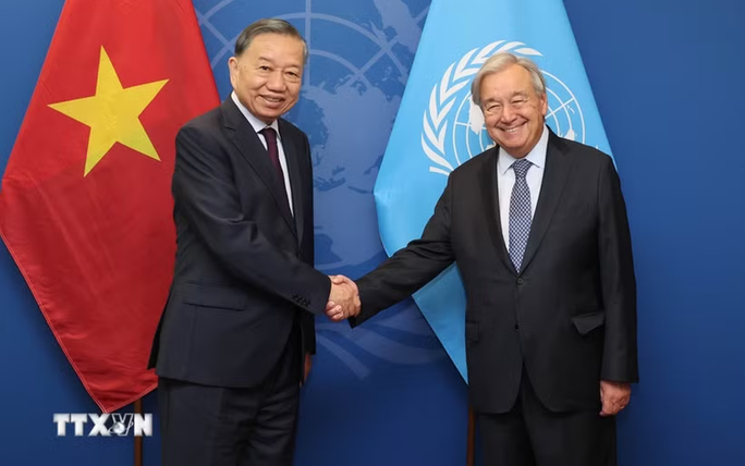 Top leader To Lam meets UN Secretary-General in New York